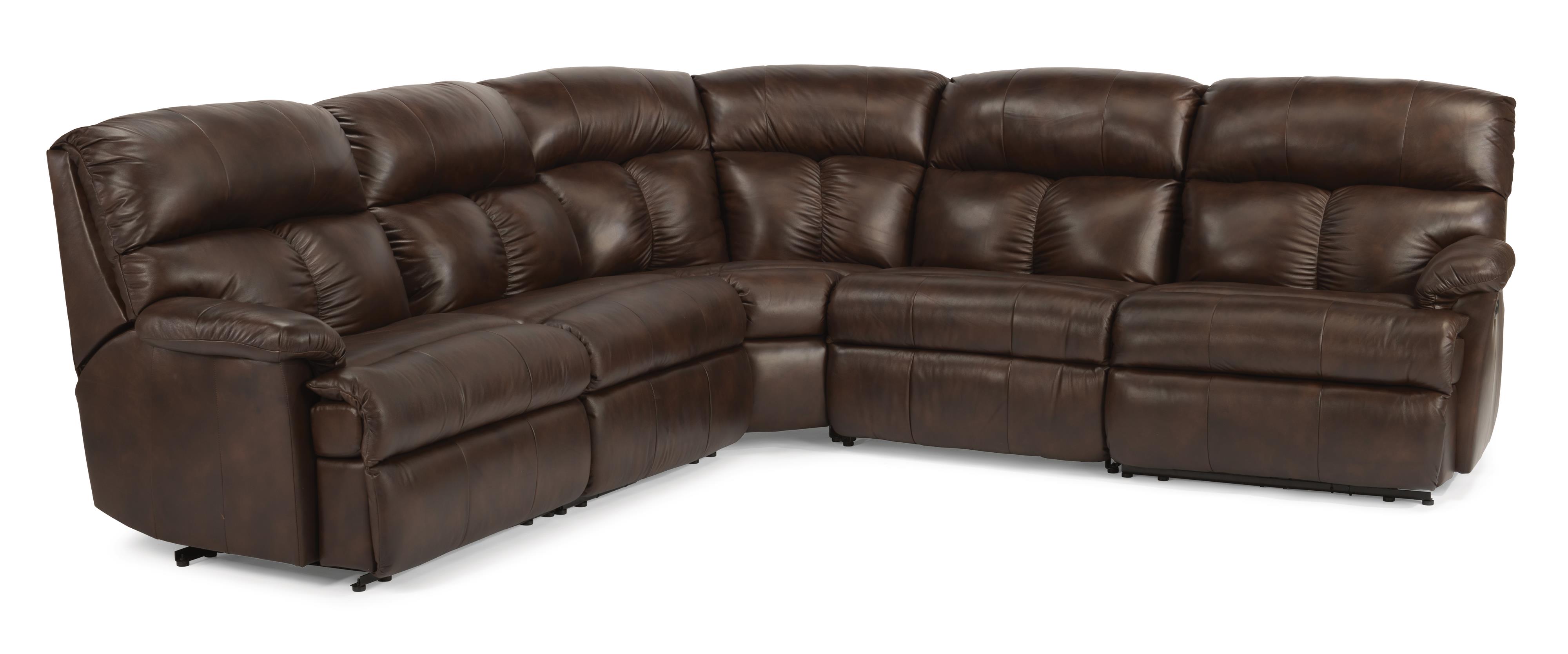 Flexsteel Triton Power Reclining Sofa Sectional Dunk & Bright